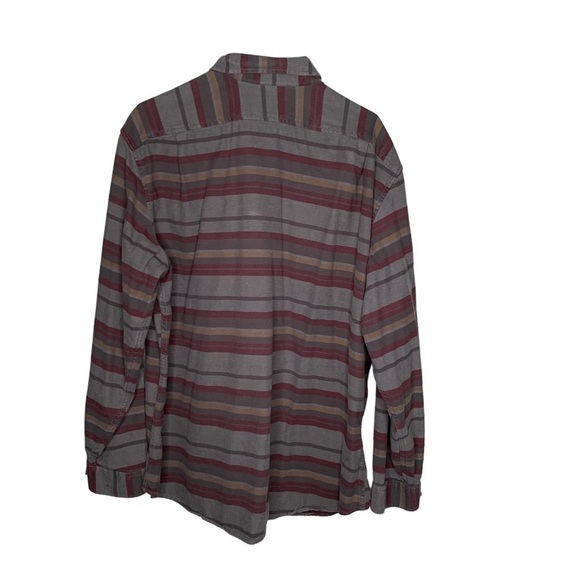 Eddie Bauer Mens X Large Flannel Shirt Plaid Relaxed Fit Long Sleeve gray red - Picture 4 of 4